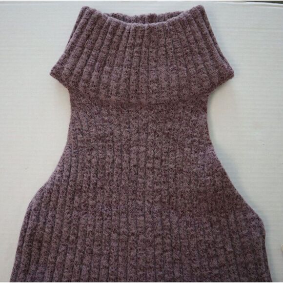 Free People OB1534052 Women's Sz M Purple Claude Mockneck Mini Knit Dress $138 - Picture 5 of 13